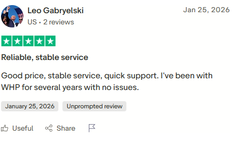 Trustpilot review from Leo